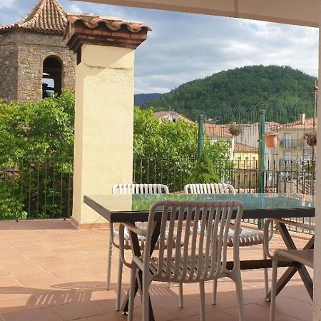 Appartamento Casa Lola - Terraza panorámica en el centro del pueblo Sant Joan de les Abadesses Esterno foto